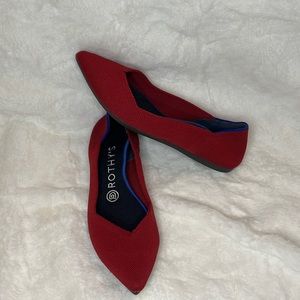 ROTHY’S “The Point” Flat in Chili Red Size 7.5